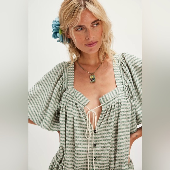Free people County Line Plaid Romper - Picture 7 of 10